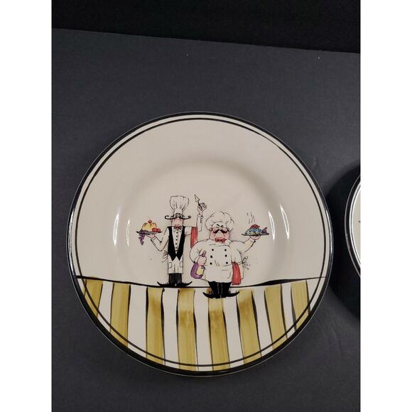 HD Designs Le Chef Dinner Plate And Salad Plate Set - Picture 2 of 9